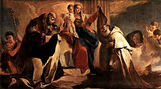 Giovanni Battista Tiepolo - The Madonna of Carmel and the Souls of the Purgatory (detail) - WGA22271