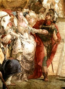 Giovanni Battista Tiepolo - The Meeting of Anthony and Cleopatra (detail) - WGA22306