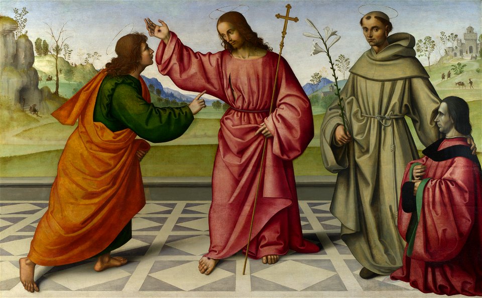 Giovanni Battista da Faenza - The Incredulity of Saint Thomas. Free illustration for personal and commercial use.