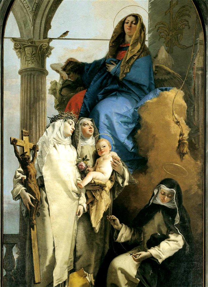 Giovanni Battista Tiepolo - The Virgin Appearing to Dominican Saints (detail) - WGA22283