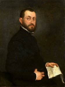 Giovanni Battista Moroni - Portret van een man. Free illustration for personal and commercial use.