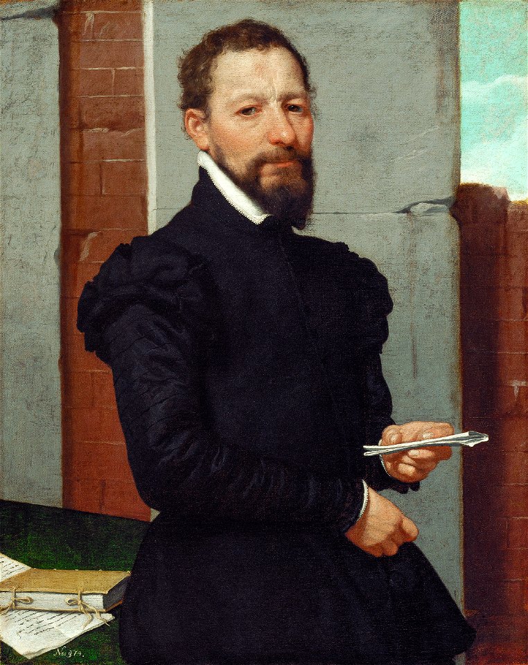 Giovanni Battista Moroni, , Kunsthistorisches Museum Wien, Gemäldegalerie - Der Orator Giovan Pietro Maffeis (^) (1533-1603) - GG 88 - Kunsthistorisches Museum
