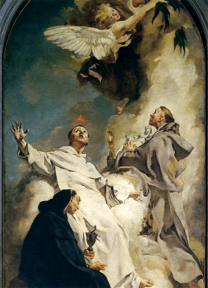 Giovanni Battista Piazzetta - Three Dominican Saints (detail) - WGA17422