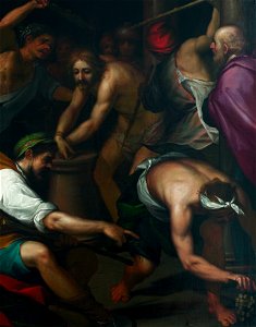 Giovanni Battista Paggi - The flagellation of Christ. Free illustration for personal and commercial use.