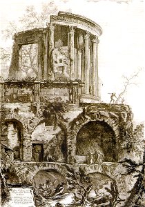 Giovanni Battista Piranesi - Altra veduta del Tempio della Sibilla in Tivolli
