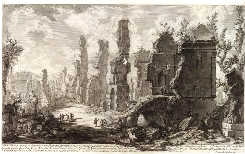 Giovanni Battista Piranesi - Le Antichità romane, tomo III (segundo frontispício) 1750-53