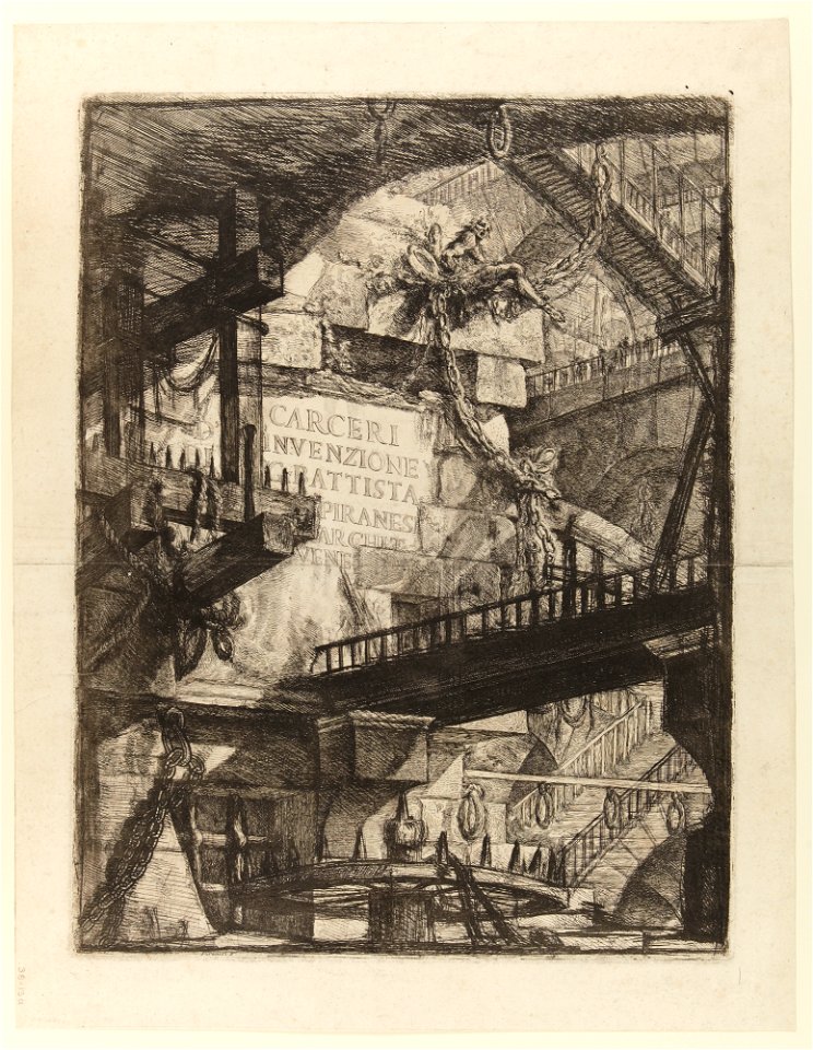 Giovanni Battista Piranesi - Le Carceri d'Invenzione - Second Edition - 1761 - 01 - Title Plate