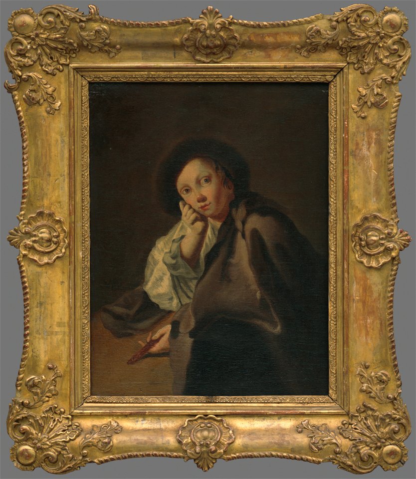 Giovanni Battista Piazzetta - Chlapec v klobúčiku s nožíkom - M 196 - Ernest Zmeták Art Gallery
