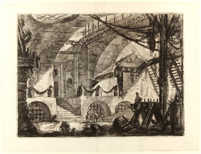 Giovanni Battista Piranesi - Le Carceri d'Invenzione - Second Edition - 1761 - 12 - The Sawhorse