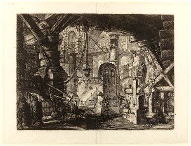 Giovanni Battista Piranesi - Le Carceri d'Invenzione - Second Edition - 1761 - 16 - The Pier with Chains