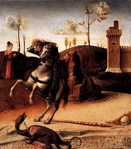 Giovanni Bellini - Pesaro Altarpiece (predella) - WGA01680. Free illustration for personal and commercial use.