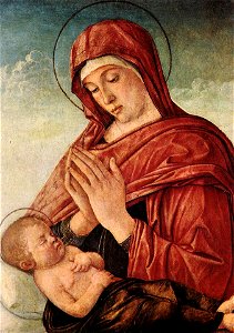 Giovanni Bellini - Madonna in Adoration of the Sleeping Child - WGA01671