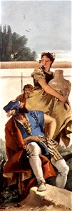 Giovanni Battista Tiepolo - A Seated Man and a Girl with a Pitcher - WGA22348