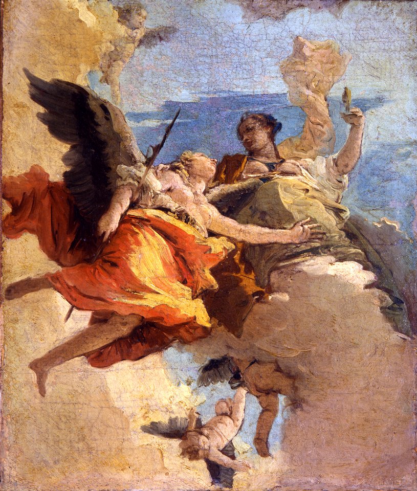 Giovanni Battista Tiepolo - Allegory of Virtue and Nobility - Google Art Project