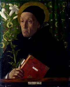 Giovanni Bellini - Ritratto di Fra' Teodoro da Urbino in veste di San Domenico