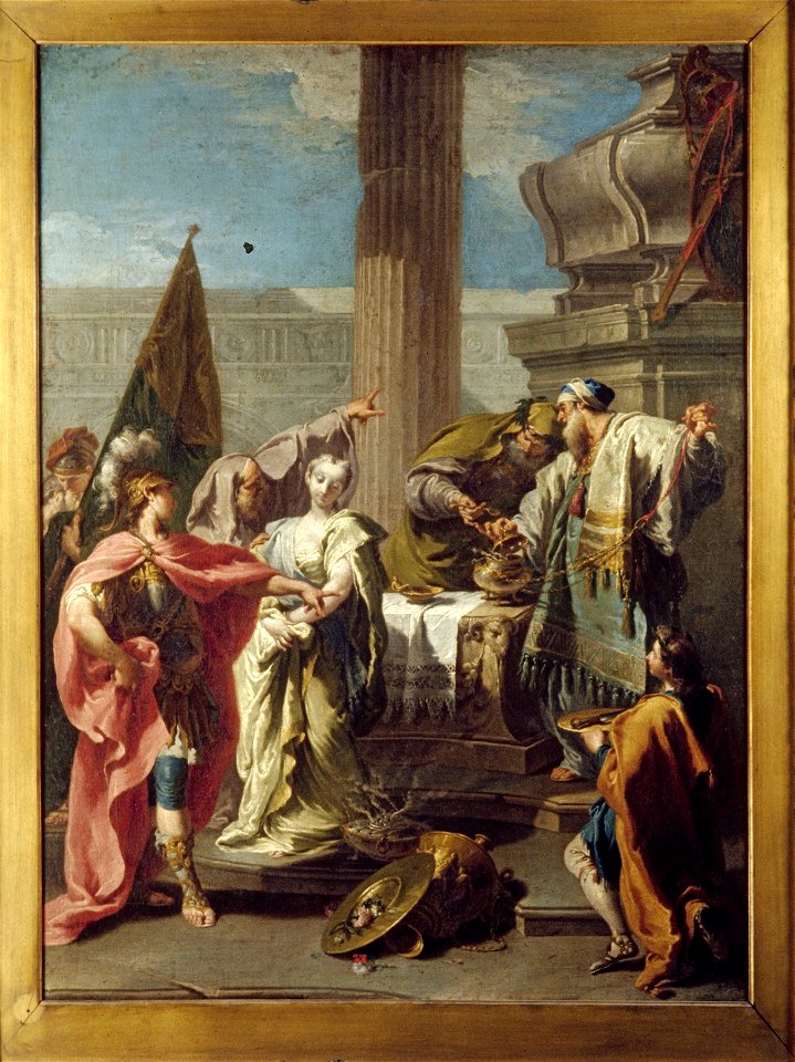 Giovanni Battista Pittoni, the younger - The Sacrifice of Polyxena at the Tomb of Achilles - Walters 37512