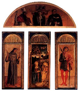 Giovanni bellini e altri, trittico della natività