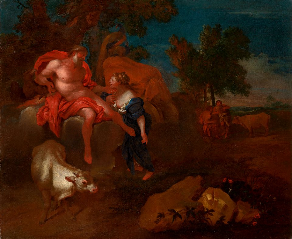 Giovanni Benedetto Castiglione (1609-64) - Juno Seeking from Jupiter the Gift of Io Transformed - RCIN 403235 - Royal Collection