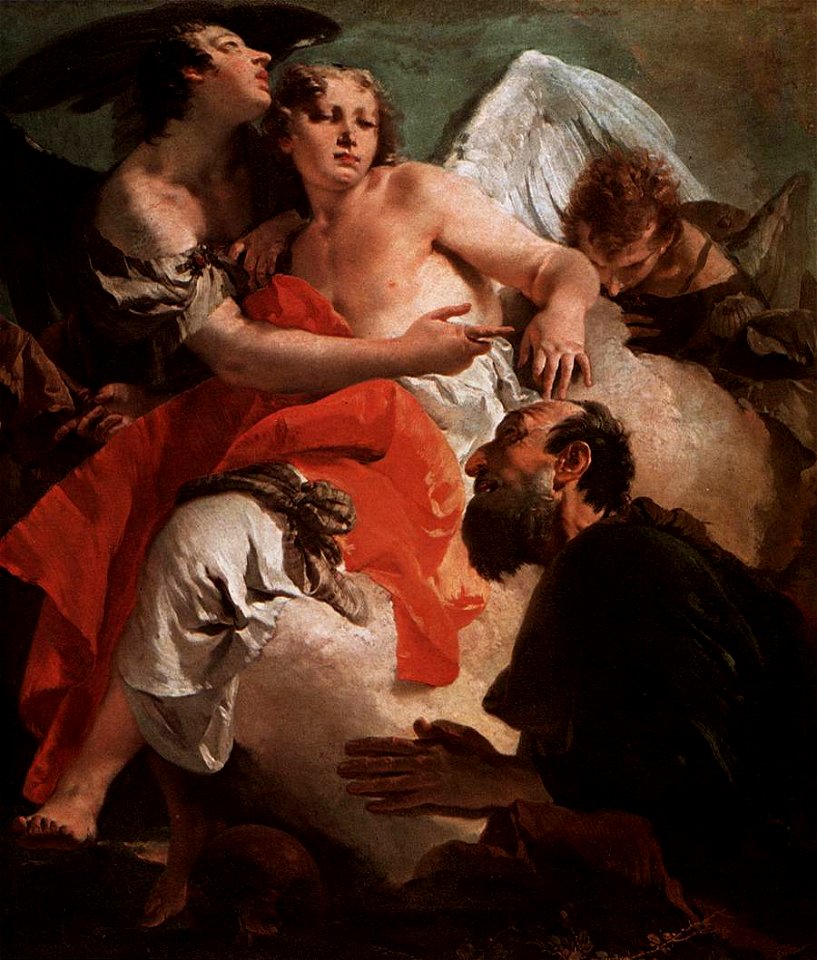 Giovanni Battista Tiepolo - Abraham Praying before the Three Angels - WGA22258