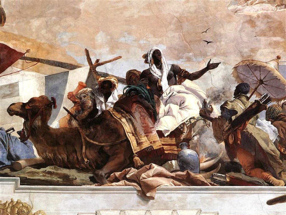 Giovanni Battista Tiepolo - Apollo and the Continents (Africa, right-hand side) - WGA22328