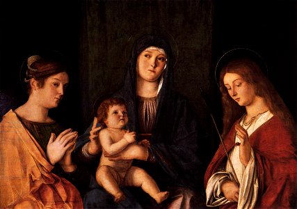 Giovanni bellini, sacra conversazione del Prado. Free illustration for personal and commercial use.