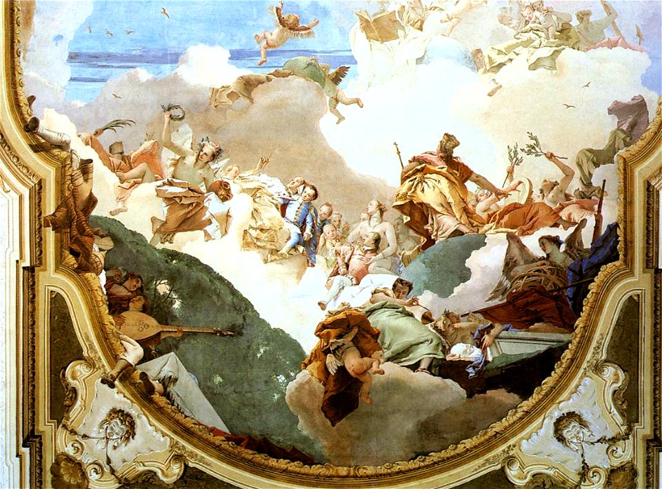 Giovanni Battista Tiepolo - The Apotheosis of the Pisani Family (detail) - WGA22364