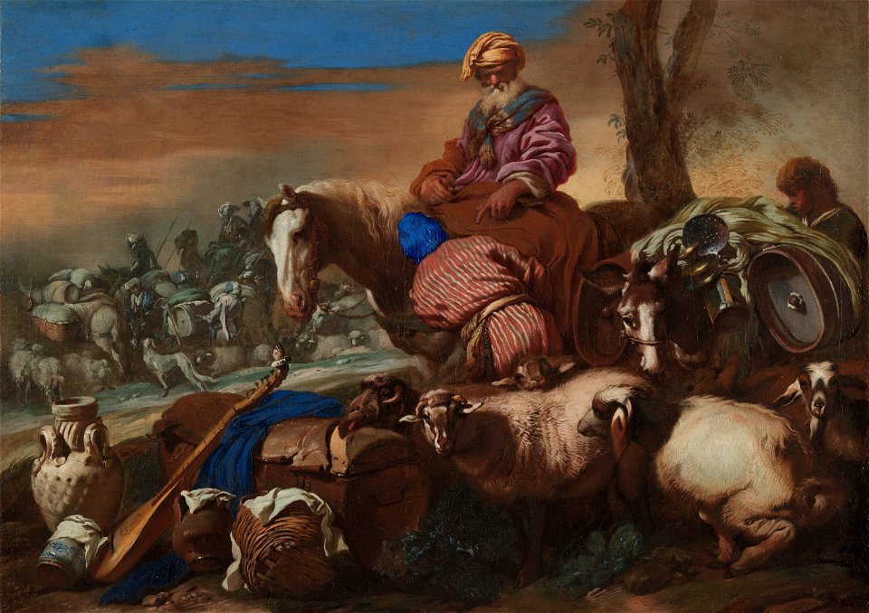 Giovanni Benedetto Castiglione - The Oath of Abraham’s Servant - 1969.1 - Cleveland Museum of Art