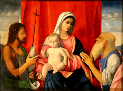 Giovanni Bellini-Vierge et Enfant. Free illustration for personal and commercial use.