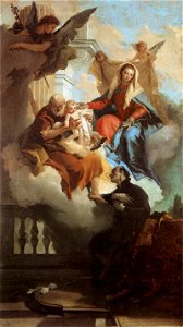 Giovanni Battista Tiepolo - The Holy Family Appearing in a Vision to St Gaetano - WGA22267