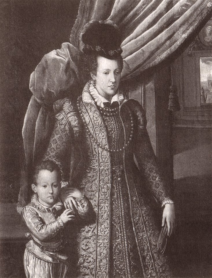 Giovanni bizzelli, Giovanna d'Austria con Don Filippo (1577 circa)