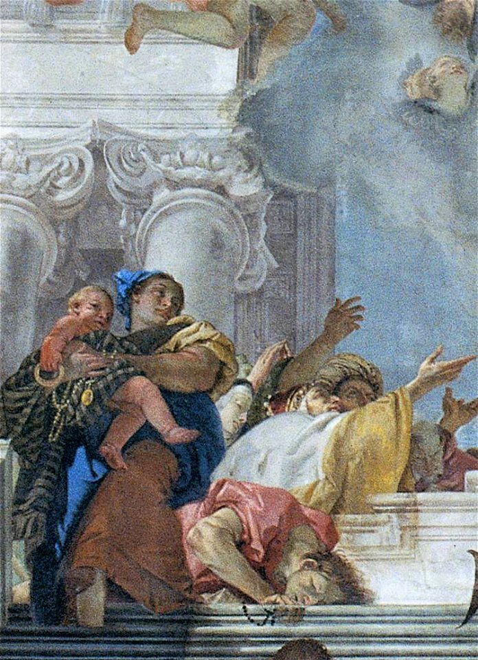 Giovanni Battista Tiepolo - The Institution of the Rosary (detail) - WGA22277