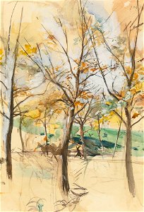 Giovanni Boldini (1842–1931) Trees in the Bois de Boulogne