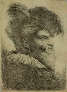 Giovanni Benedetto Castiglione - Grandes cabeças com toucadas a oriental 2