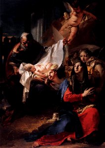 Giovanni Battista Tiepolo - Nativity - WGA22260. Free illustration for personal and commercial use.