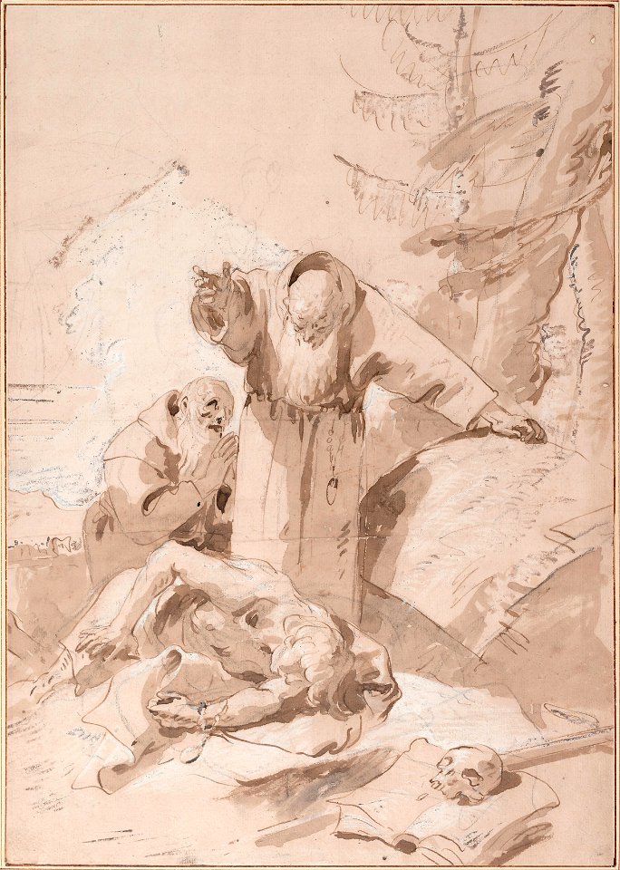 Giovanni Battista Tiepolo - Saint Fidelis of Sigmaringen and Saint Joseph of Leonessa, c. 1747-1758 - Google Art Project