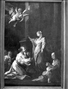 Giovanni Camillo Sagrestani - Saint Verdiana Healing a Child - 1920.36.A - Fogg Museum