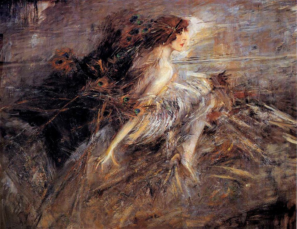 Giovanni Boldini - La marchesa Luisa Casati con penne di pavone (Portrait of the Marquise)