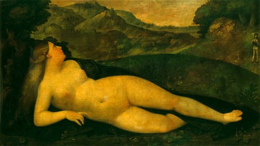 Giovanni Cariani (c. 1485-1547) - Venus in a Landscape - RCIN 402912 - Royal Collection