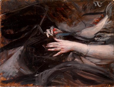 Giovanni Boldini Frauenhände beim Nähen c1906