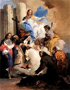 Giovanni Battista Tiepolo - The Virgin with Six Saints - WGA22284. Free illustration for personal and commercial use.