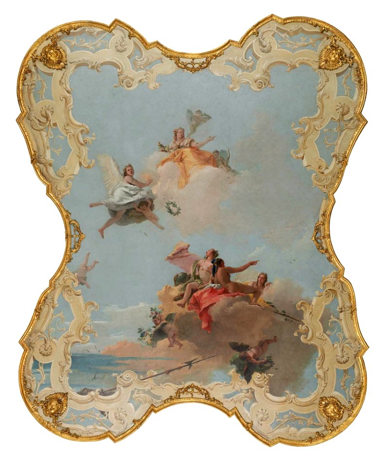 Giovanni Battista Tiepolo - Virtue and Nobility Crowning Love - 30.539 - Museum of Fine Arts