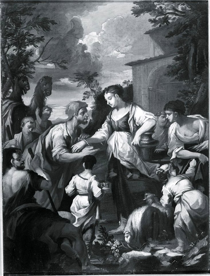 Giovanni Camillo Sagrestani - Rebecca at the Well with Abraham's Servant - 1973.23 - Fogg Museum