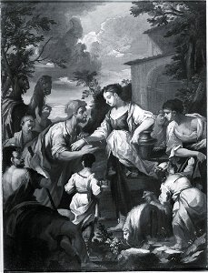 Giovanni Camillo Sagrestani - Rebecca at the Well with Abraham's Servant - 1973.23 - Fogg Museum