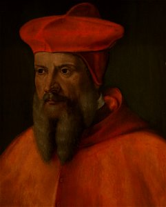 Giovanni Capassini - Le cardinal François de Tournon, archevêque de Lyon (huile sur bois)