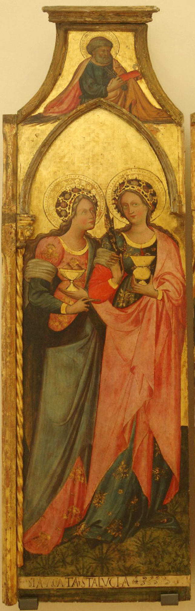 Giovanni da Gaeta, Trittico dell'Incoronazione della Vergine (1456) - Comparto sinistro