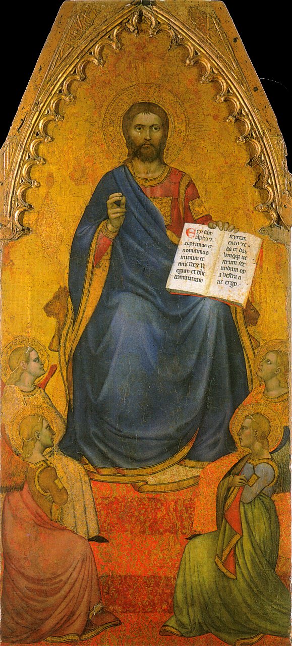 Giovanni da milano, cristo in trono e angeli