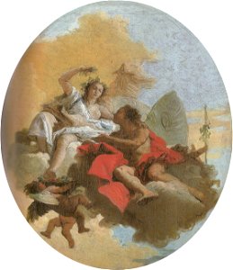 Giovanni Battista Tiepolo, Zéphyr et Flore. Free illustration for personal and commercial use.