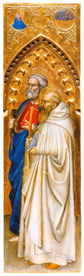 Giovanni da Milano, St. Peter and St. Benedict. Ognissanti Polyptych. Uffizi.