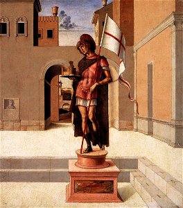 Giovanni Bellini - Pesaro Altarpiece (predella) - WGA01683. Free illustration for personal and commercial use.