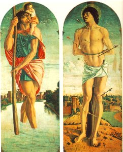 Giovanni Bellini - Polittico di St Vincenzo Ferreri - detail. Free illustration for personal and commercial use.